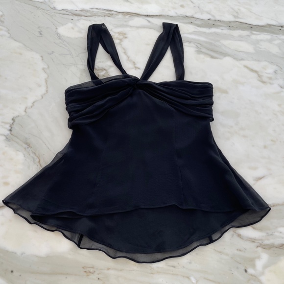 BCBG BLACK BACK TIE TOP SIZE SMALL - Picture 8 of 16